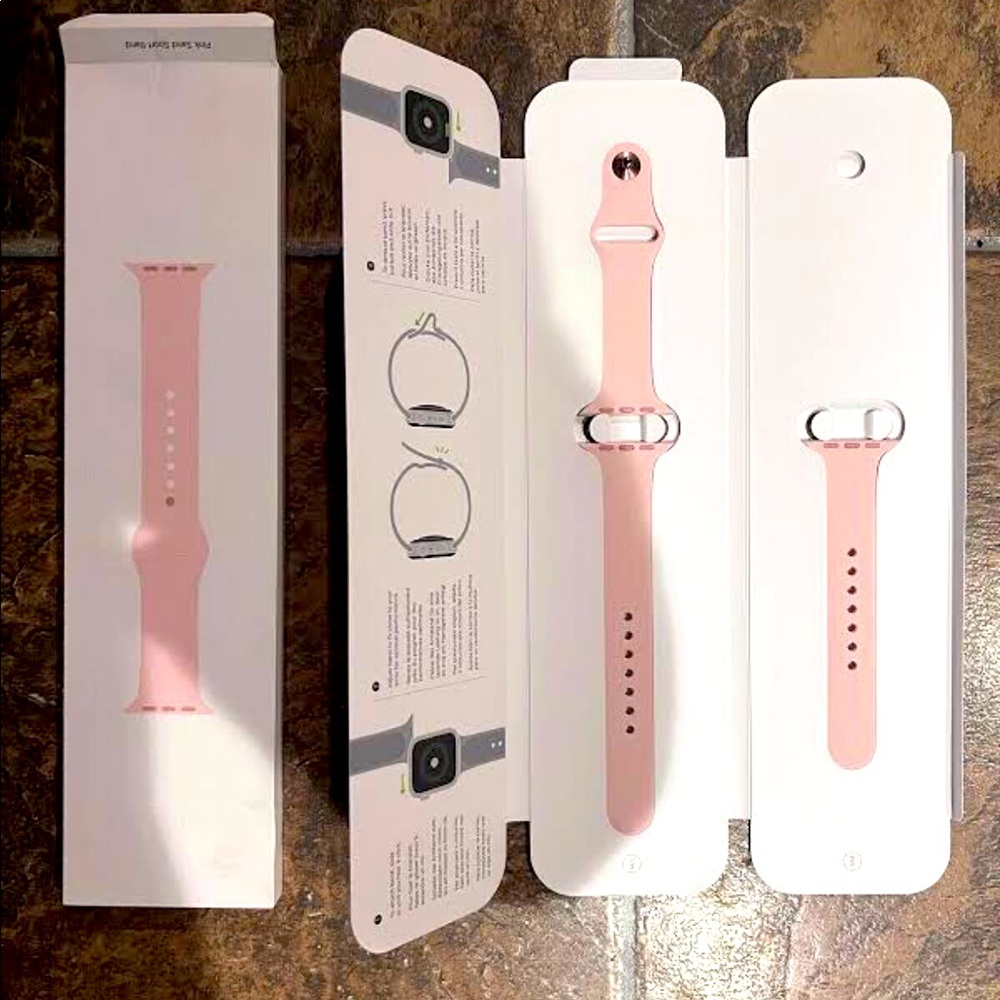 NEW in box Apple Watch Sport Band PINK SAND. 40mm
